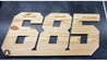 PLAQUE NUMÉRO PILOTE DÉCORATIVE BOIS + GRAVURE LASER MOTO CROSS JLP RACING