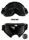 MASQUE LUNETTES MOTO CROSS QUAD VTT BMX MTB NOIR + ÉCRAN NOIR JLP RACING