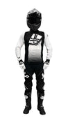 TENUE PANTALON MAILLOT GANTS MOTO CROSS QUAD ENDURO VTT BMX MTB BLANC NOIR STRIPES JLP RACING