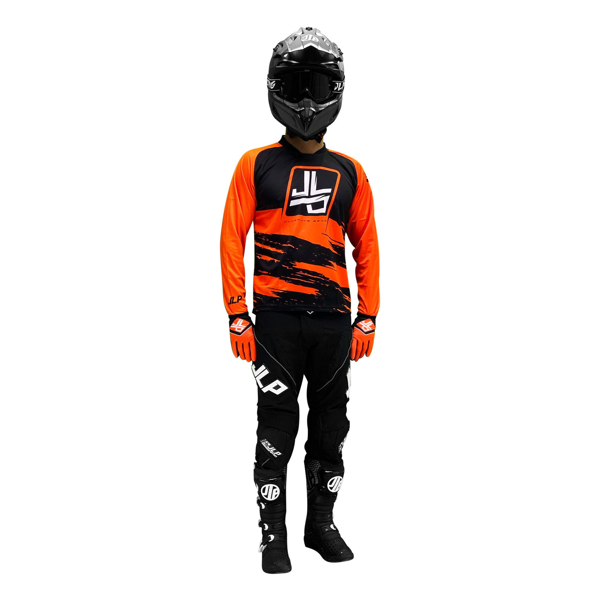 JLP RACING Gants Enfant Moto Cross Quad VTT BMX Orange Taille